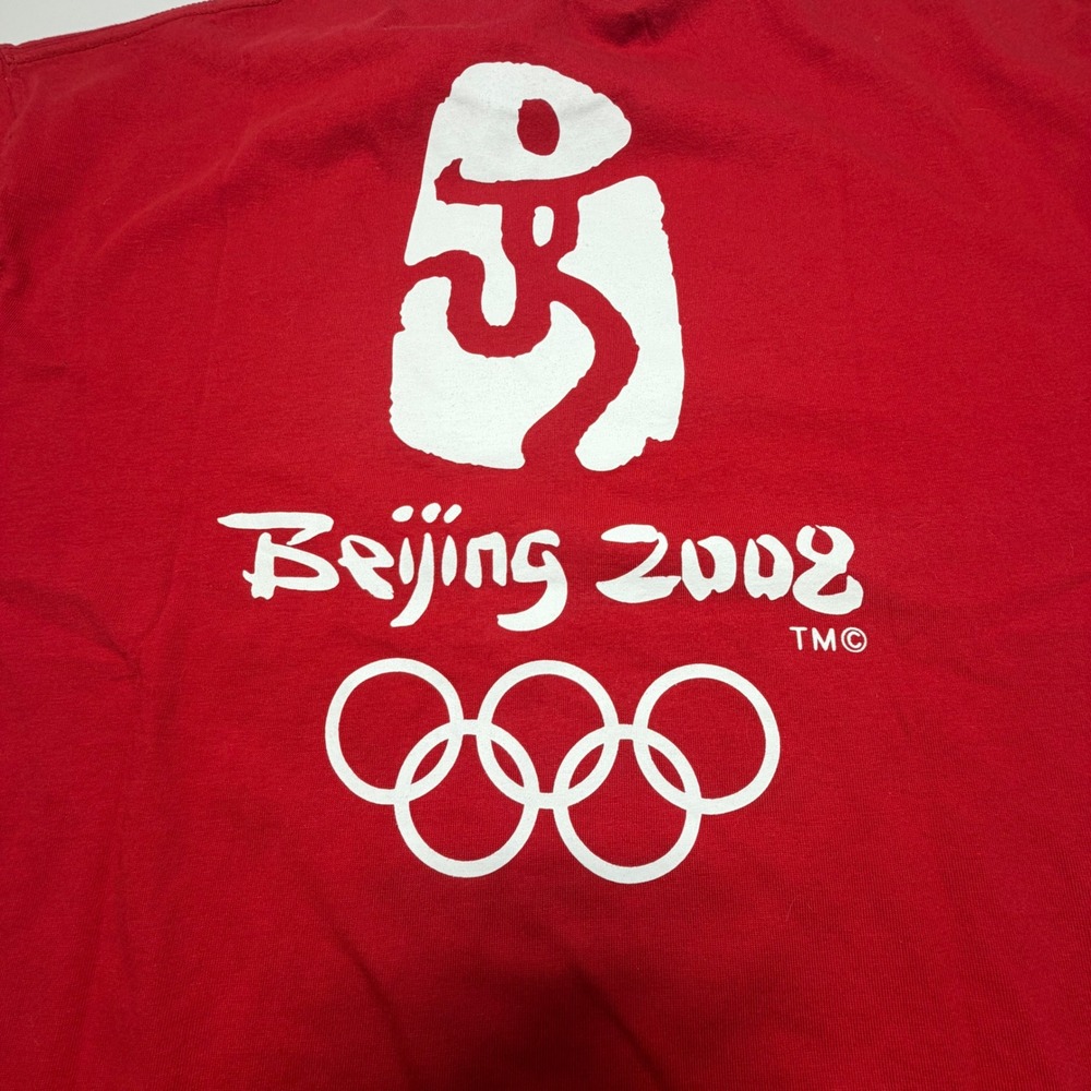 Beijing 2008 Olympics T Shirt Red NWT‎ Official Olympic Tee XL